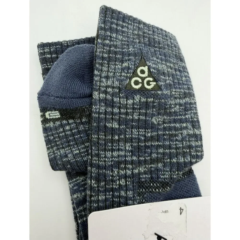 NWT Nike ACG Unisex Everyday Cushioned Crew Socks Youth Men Women (Blue/Marl)